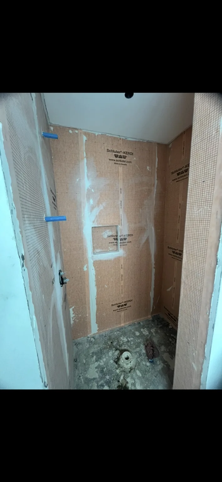 Shower waterproofing membrane during remodeling